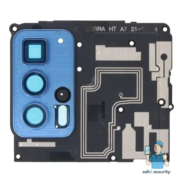 Camera Lens Glass with Frame for Motorola Edge 20 Pro Blue thumbnail